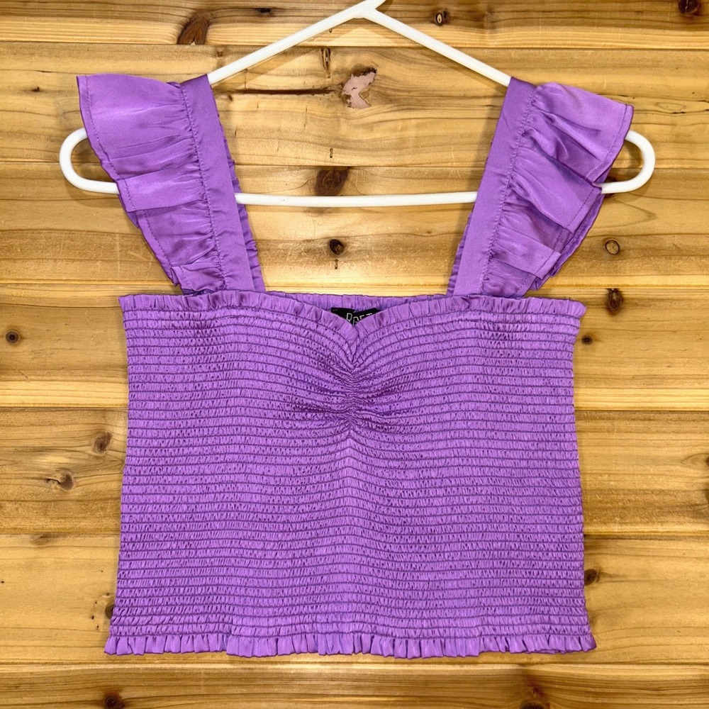 NEW Reset by Jane Tank Top Womens Large Orchid Purple Liana Sweetheart Crop Top